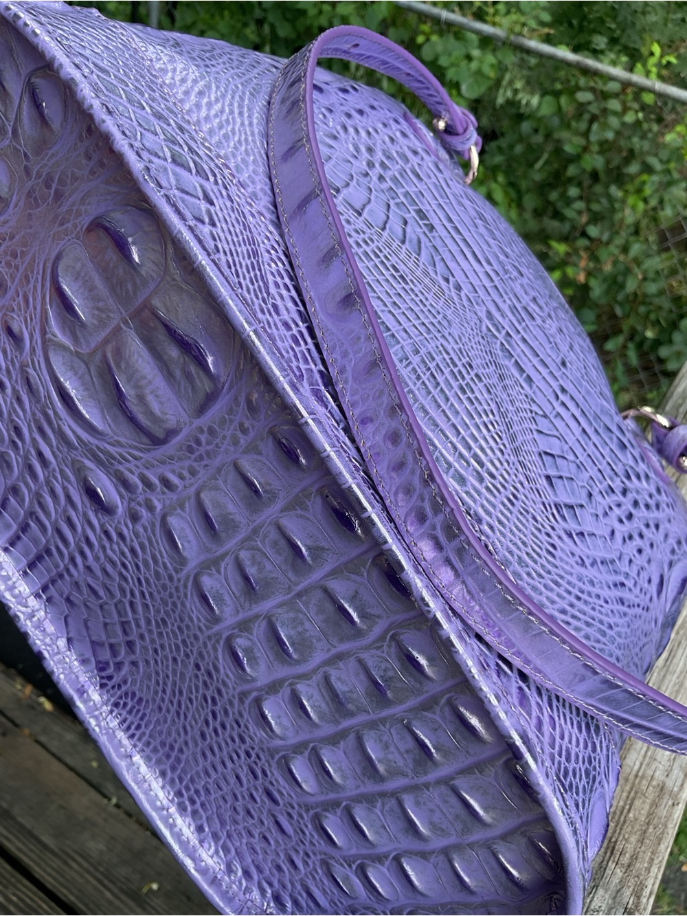 Brahmin Fiora SAMPLE Sheer Lavender Genuine Leather Shoulder Bag NWT - Picture 11 of 17